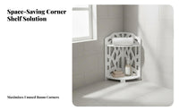 2-Tier Corner Organizer Space-Saving 2-Tier Corner Shelf Multi-Functional Household Storage for Apartment Dwellers, Adults, Bathroom, Balcony, Bedroom