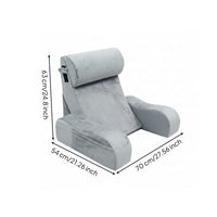 Oversized Bed Backrest Pillow Gray Synthetic Cover Household & Relaxation Item Reading Support Pillow