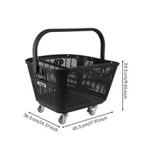 Cycle Rear Basket with Wheels Portable Rolling Bike Basket with Handle Quick Release Allall-Purpose for Pet Owners