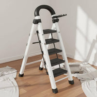 Household Folding Ladder Foldable Folding Stepladder Heavy Duty Portable Step Ladder for Kitchen, Garage, Warehouse