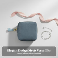 Mobile Jewelry Pouch Design Portable Jewelry Pouch Soft Lining Multi-Layer Bangle Case for Itinerants, Women, Business Trip, Daily Use, Gym
