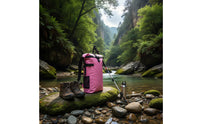 Lightweight Waterproof Backpack Padded Shoulder Straps Kayaking Dry Bag Easy to Use 25L Adventure Rucksack High Visibility for Kayakers