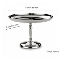 Pedestal Cake Stand Stainless Steel Cake Stand with Pedestal Mirror-Polished Silver for Hosts, Afternoon Tea, Parties