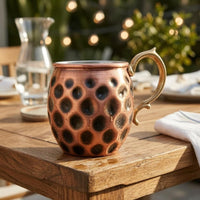 Copper Mixed Mug Cold Drinks Dimpled Copper Mug