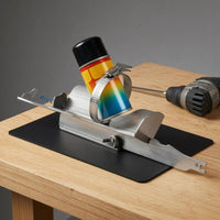 Brushed Metal Finish Reciprocating Saw Shaker Holder with Tightening Knob Reciprocating Saw Shaker Included Work Gloves Adjustable Can Clamp Extendable