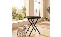 Anti-Slip Foldable Pet Table with Strap Compact Cat Grooming Station Space Saving Furniture