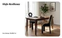 Wabi-Sabi Inspired French Vintage Dining Chair Unique Backrest Design French Design Wooden Chair High-Density Padded Seat Household Furniture for Interior Designers, Restaurant Owners, Homeowners, Cafe, Living Room, Study, Bedroom