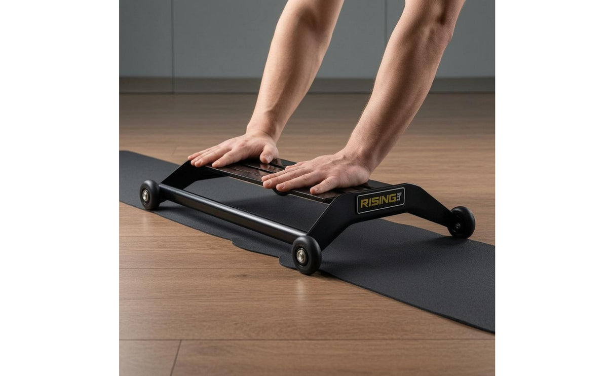 Glute Hams Glider 200 Kg Load Capacity 4-Wheel Core Roller Steel Frame Ab Glider