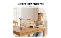 40 Pieces Educational Wooden Marble Run Set Unrestricted-Ended Play Wooden Marble Run Endless Configurations for Children, Toddlers