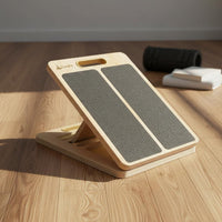 Adjustable Slant Board Solid Wood Wooden Calf Stretcher Non-Slip Surface Portable Incline Board for Home, Gym, Office