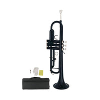 B♭ Trumpets Beginner-Friendly Trumpets with Hard Case Student Brass Instrument for Beginners, Students, Practice