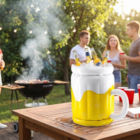 Beer Mug Cooler Fun Inflatable Beer Cooler Festive for Backyard BBQs, Beach Days