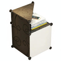 Space Saving Design Multitiered side Table Easy Assembly Stackable Storage Cube Small Footprint Nightstand Modern & Design for Children, Apartment Dwellers, Students, Bedroom, Dorm Room, Playroom, Office