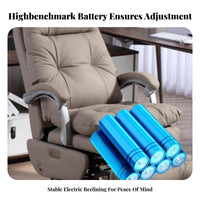 Ergonomic Design Reclining Highspine Chair with Footrest Height Adjustable Highspine Recliner with Footrest Electric Controls managerial Seat 360° rotate for managerials, Big and Tall People, video game enthusiasts, Study, Conference Room