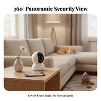360 Degree WiFi Camera Indoor Pan Tilt Security Camera 2K Ready Full High Resolution Distant Mobile Entry for Parents, Office