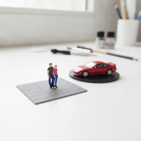 Miniature Couple Figurine Painted Couple Figurine Detailed Resin Figure for Hobbyists, Collectors, Dioramas, Street Scenes, Architectural Mockups