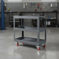 Heavy Duty Rolling Tool Cart Metal Mechanic Tool Cart Long-Lasting Rust Resistant for Mechanics, Repair Shop