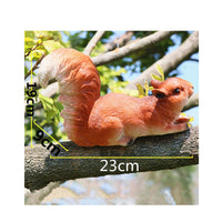 Hanging Squirrel Decoration Painted Squirrel Hanging Decoration Decorative Figurine Natural Tones Garden Decor Ready to Hang