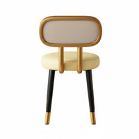 Modern Minimalist Design Upholstered Low-Back Chair Sturdy Frame Household Furniture Soft and Comfortable Accent Seat Long-Lasting Build for Small Apartment Dwellers, Homeowners, Office Workers, Mahjong Room, Kitchen, Bedroom