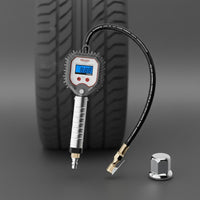 High Precision Tire Inflator Gauge 0.1 Resolution Car Tire Inflator LED Large Screen Inflation Easy to Use for Garage, Repair Shop