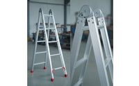 Aluminum A-Shaped Ladder Self-Standing Foldable Ladder Sturdy Safe for Home Maintenance, Warehouse