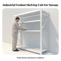Emergency Equipment Rack Easy Assembly Heavy Duty Metal Shelving Unit Modular Design Adjustable Steel Shelving for Facility Managers, Basement, Pantry