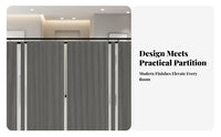 Foldable Sliding Folding Partition Movable Accordion Partition Sound-Insulating Room Divider Portable for Homeowners, Office Workers, Event Planners, Bedroom, Balcony, Studio Apartment, Exhibition