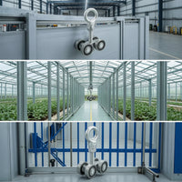 Galvanized C50 Track Roller Trolley Rustproof Trolley with Bearing Rollers Smooth-Rolling Track Roller Wheel High Strength for Warehouses