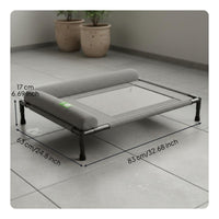 Raised Pet Bed Raised Pet Cot Sturdy Frame Dog Cot with Bolster for Small Dogs