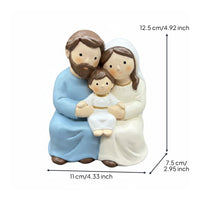 Holy Family Statue Colorfast Holy Family Figurine Easy to Maintain Nativity Statue for Living Room