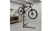 Foldable Design Adjustable Two-Wheeler Maintenance Stand Includes Tool Tray Bike Repair Stand Floor Bike Repair Rack for Cyclists, Workshop