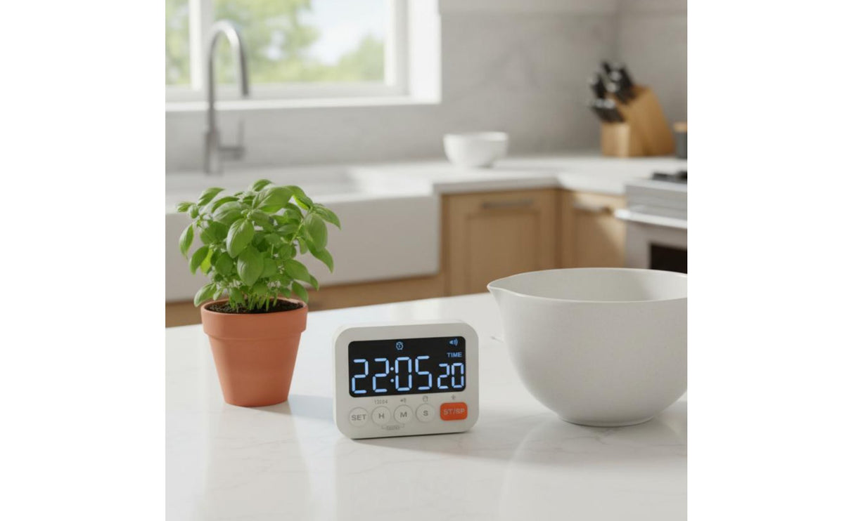 Adjustable Brightness LED Countdown Timer Desktop Stand Large Display Digital Timer Easy Operation Digital Stopwatch Timepiece for Teachers, Students, Study, Gym