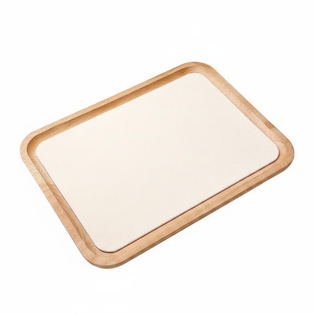 Elegant Wood Jewelry Tray Velvet Soft Fabric Lining Wooden Display Tray Presentation Stand