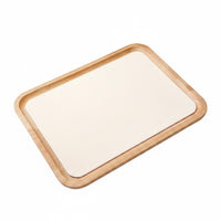 Elegant Wood Jewelry Tray Velvet Soft Fabric Lining Wooden Display Tray Presentation Stand
