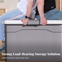 Large Capacity Wheeled Storage Bin with Lid Multi-Purpose Wheeled Latch Box sturdyDuty Rolling Container long-lasting Construction for Homeowners, Families, Playroom, Bedroom, Moving, Closet