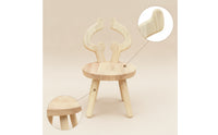 Natural Wood Stool with Backrest Wooden Children's Chair Easy to Clean Kids Stool Safe for Playroom