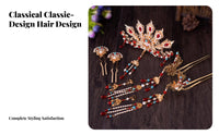 Dynastic Period Design Hair Adornment Kit Intricate Features Traditional Chinese Headdress Set Ancient Design Bridal Hair Crown