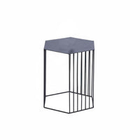 Nordic design Hexagonal Wireframe Table utilitarian Aesthetic Living Room Furniture Geometric Design Multi-Functional for Interior Designers, Homeowners, Office Workers, Bedroom, Small Spaces, Lounge Area, Balcony