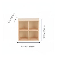 1:12 Scale Dollhouse Cabinet Openable Doors Unpainted Wooden Miniature Cabinet Versatile Decor Miniature Wooden Cupboard for Hobbyists, Craft Projects