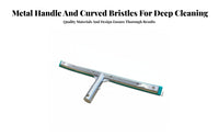 Dense Bristles Curved Edge Pool Brush Pole Connector Aluminum Pool Brush