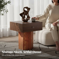 Sofa Side Table Wabi-Sabi design Mushroom-Shaped Storage Table Vintage Look