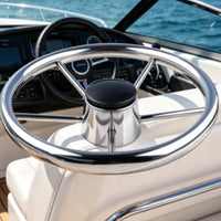 stainless steel Steering Wheel Stainless Steel Boat Steering Wheel 11-Inch for Stations
