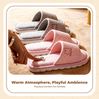 Women’s Linen Indoor Slippers, Non-Slip, Lavender, Coral