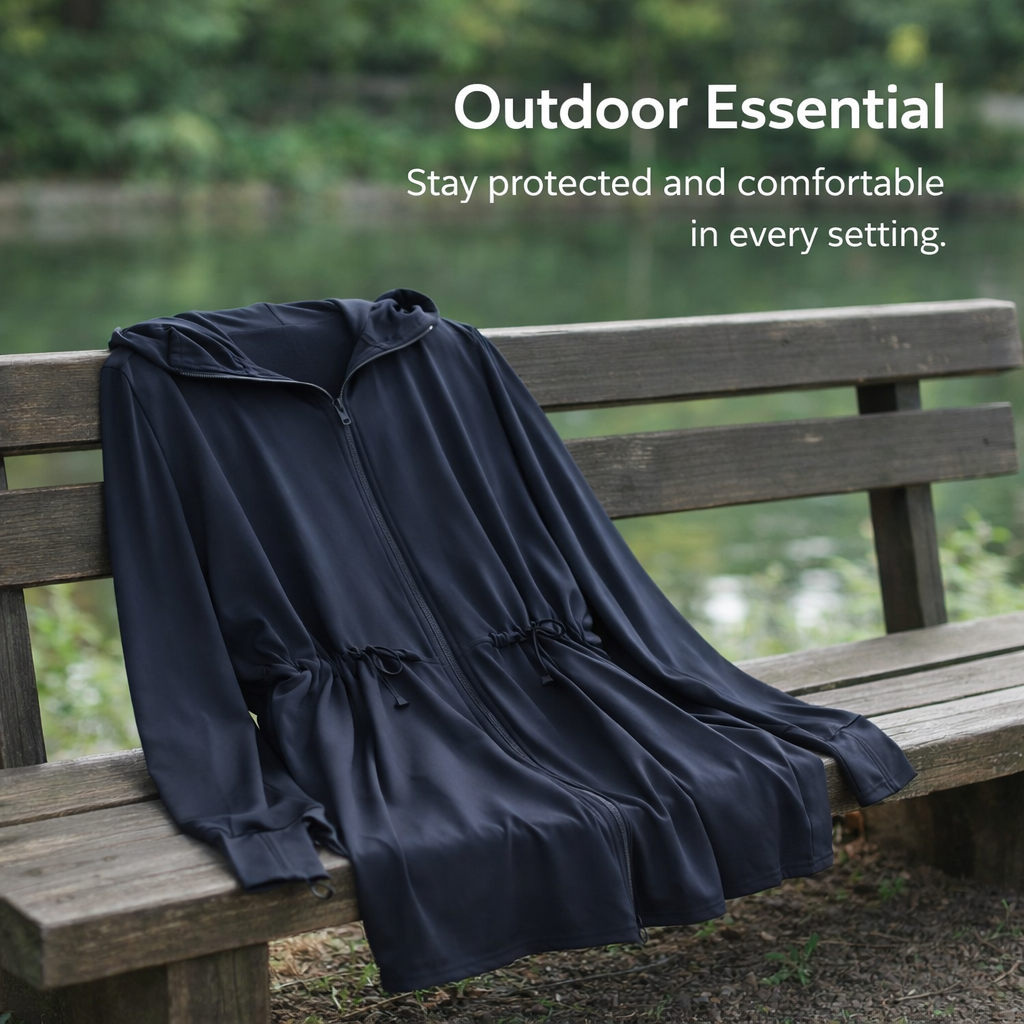 Travel Running Jacket for Women with UPF Sun Protection and Cooling Ice Silk Material