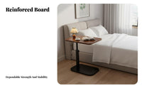 Space-Saving Adjustable C-Shaped Table Mobile with casters C-Shaped overSofa-side tray Lower Storage Shelf Household Furniture Rounded Corners for work-from-home Workers, Apartment Dwellers, Students, Living Room, Bedroom, Small areas, Home Office