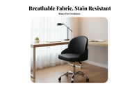 Height Adjustable Armless wheeled Chair Ergonomic spine supportrest rotating Stool effortless Rolling Casters Office Furniture Minimalist Design for Nail Technicians, Makeup lovers, Vanity Users, Dorm Room, Study Area, Small Spaces, Workstation