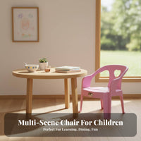 Armrest Design Plastic young child Armchair Anti-Slip Feet Four-Legged kid's Chair back supportive Backrest Playroom Seat Thickened Construction for young children, Preschoolers, Parents, Kindergarten, Daycare, Classroom, Living Room