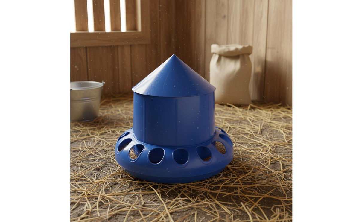 Shielded Lid Automatic Poultry Feeder Easy to Clean Anti-Waste Chicken Feeder Flexible Installation for Chickens, Ducks, Outdoor, Backyard