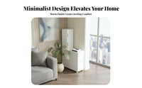 With casters Wheeled Sofsemi-circular-Table Mobile Design C-Shaped Rolling Table Light Luxury aesthetic Storage Cabinet Space-Saving for Apartment Dwellers, residents, Home Office Workers, Living Room, Small areas, Bedroom