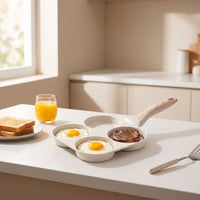 Egg Frying Pan with Four Cavities Nonstick Egg Frying Pan Multi-Cavity Breakfast Skillet for Meal Prep